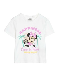 Child's Short Sleeve T-Shirt Minnie Mouse White