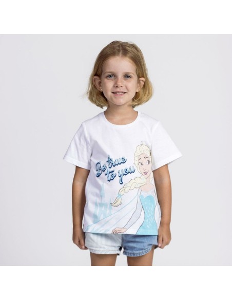 Child's Short Sleeve T-Shirt Frozen White