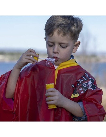 Waterproof Poncho with Hood Mickey Mouse Red