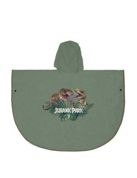 Waterproof Poncho with Hood Jurassic Park Green