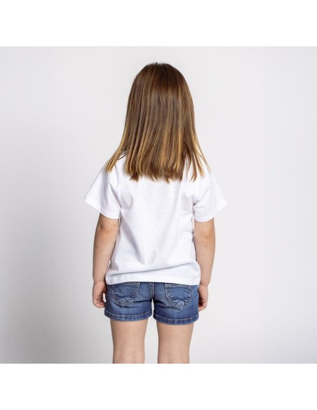Child's Short Sleeve T-Shirt Minnie Mouse White