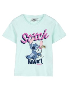 Child's Short Sleeve T-Shirt Stitch Turquoise
