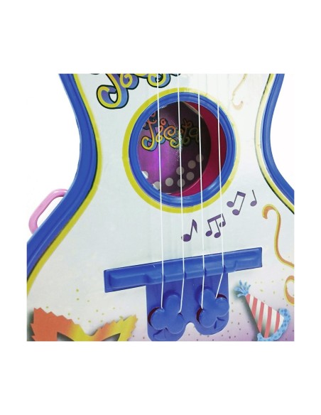 Baby Guitar Reig Party 4 Cords Blue White