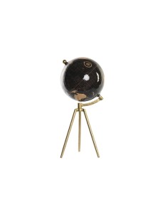 Globe DKD Home Decor Black Golden Metal 20 x 20 x 47 cm