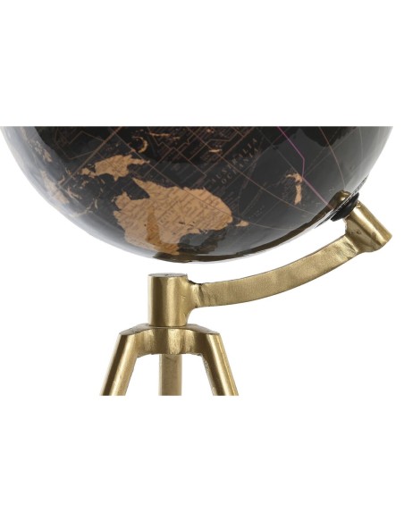 Globe DKD Home Decor Black Golden Metal 20 x 20 x 47 cm