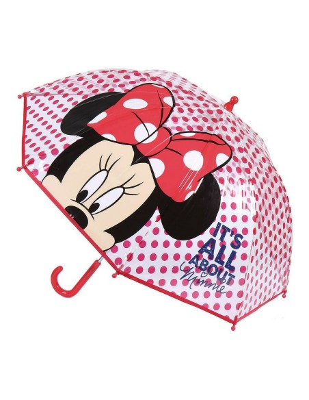 Umbrella Minnie Mouse Red 100 % POE (Ø 71 cm)