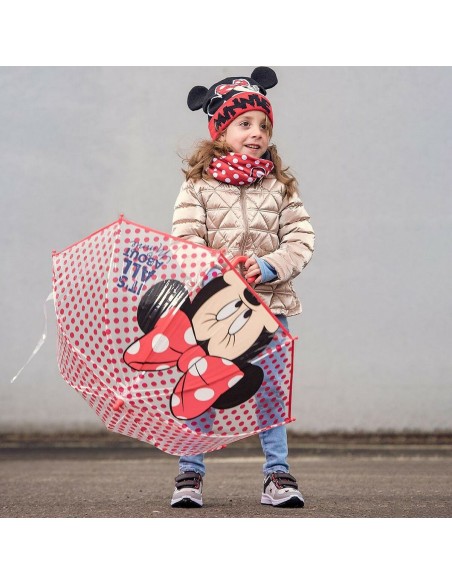 Umbrella Minnie Mouse Red 100 % POE (Ø 71 cm)