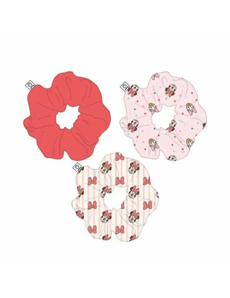 Rubber Hair Bands Minnie Mouse Red 3 Pieces