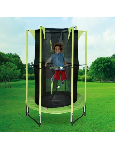 Kids Trampoline with Safety Enclosure Aktive 122 x 122 x 184 cm