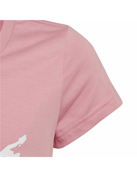 Child's Short Sleeve T-Shirt Adidas  Graphic  Pink