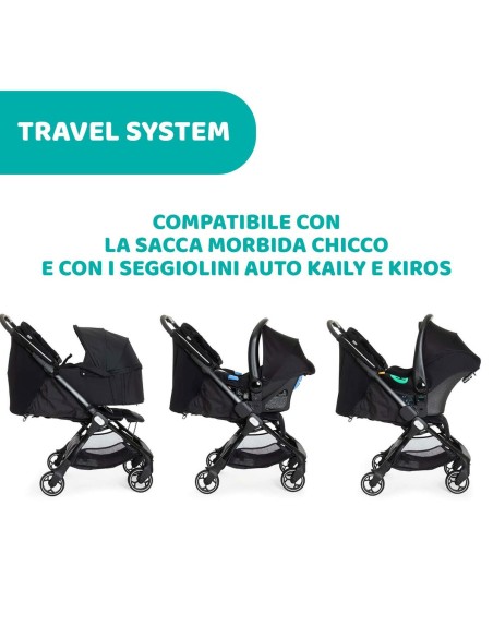 Baby's Pushchair Chicco Black