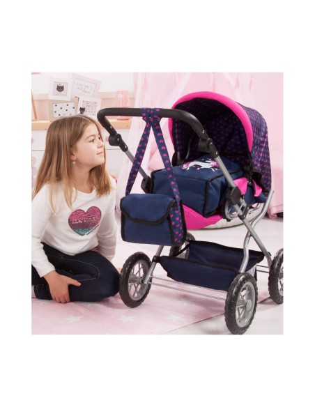 Doll Stroller Reig Big Combi Blue Pink
