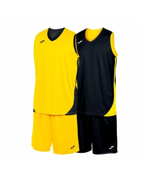 Children's Sports Outfit Joma Sport Kansas Yellow Black Multicolour 2 Pieces