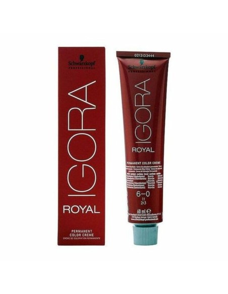 Permanent Dye Schwarzkopf Igora Royal Nº 6-0 Nº 9.0-rubio muy claro Nº 8.0-rubio claro 60 ml