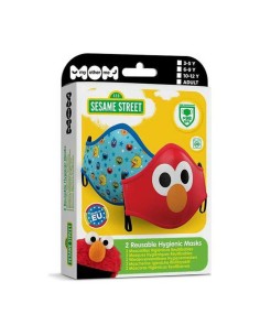 Hygienic Reusable Fabric Mask Sesame Street Premium 3-5 years 2