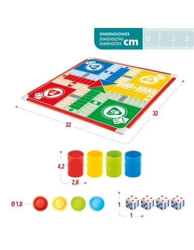 Parchís and Oca Board CB Games 32 x 32 x 1 cm (25 Pieces) (6 Units)