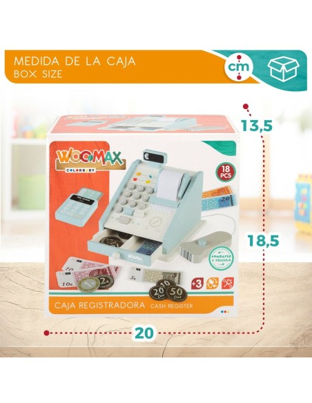 Toy Cash Register Woomax 18 Pieces 4 Units 18 x 15 x 18 cm