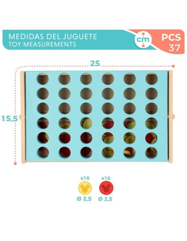 4 in a Row Disney 25 x 16 x 15,5 cm (6 Units) (37 Pieces)