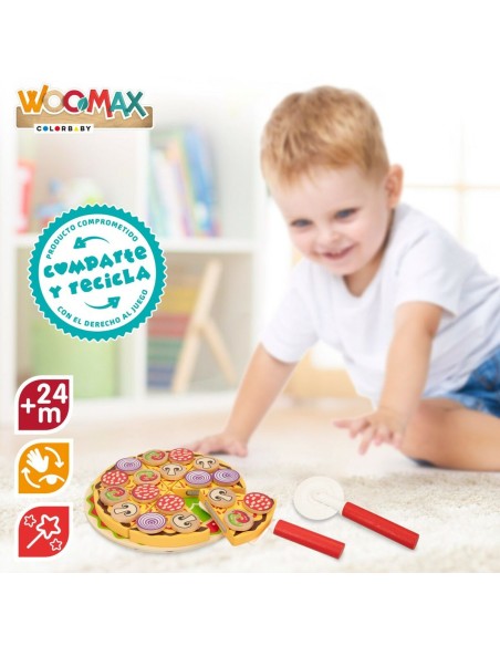 Wooden Game Woomax Pizza 27 Pieces (6 Units)