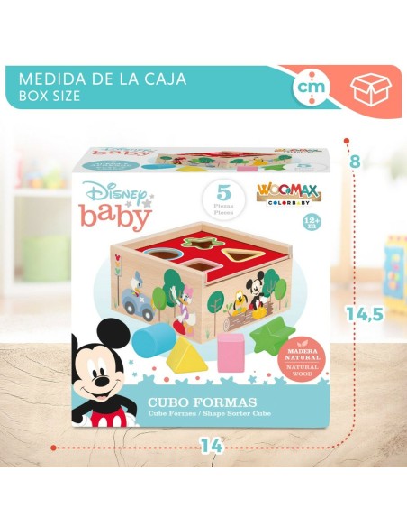 Child's Wooden Puzzle Disney 5 Pieces 13,5 x 7,5 x 13 cm (6 Units)