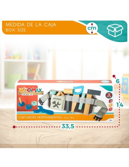 Toy tools Woomax 12 Pieces 31 x 14 x 2,5 cm 6 Units