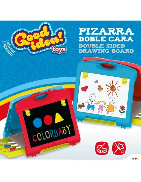 Double-sided Slate Colorbaby 34 x 31 x 29 cm 2 Units 34 x 31 x 29 cm