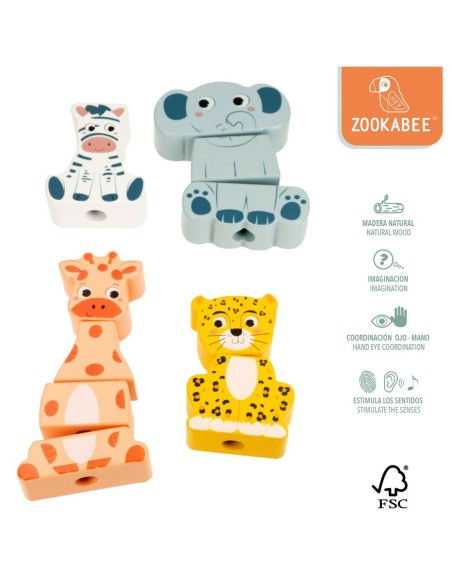 Skill Game for Babies Woomax animals 25 x 22 x 10 cm (6 Units)
