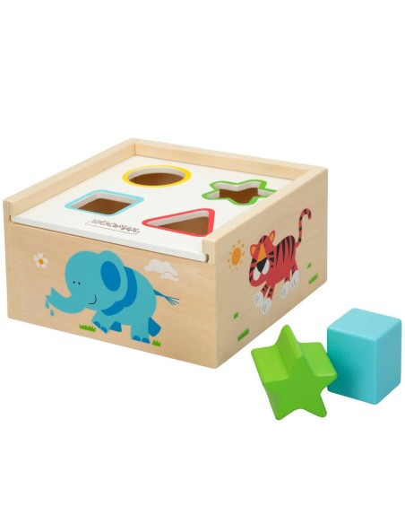 Child's Wooden Puzzle Woomax Shapes 13,5 x 7,5 x 13 cm (6 Units)