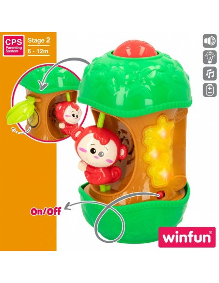 Interactive Toy for Babies Winfun Monkey 11,5 x 20,5 x 11,5 cm (6 Units)