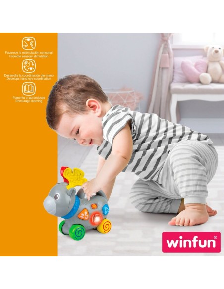 Pull-along toy Winfun Elk 17 x 17 x 7,5 cm (6 Units)