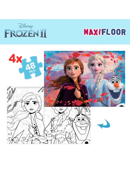 Child's Puzzle Frozen Double-sided 4-in-1 48 Pieces 35 x 1,5 x 25 cm (6 Units)