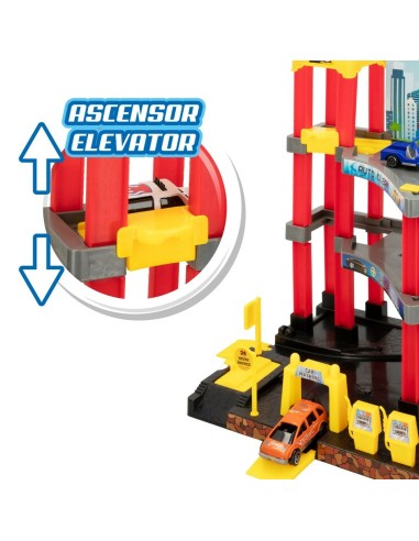 Car park with Cars Speed & Go 37 x 29 x 25 cm (4 Units)