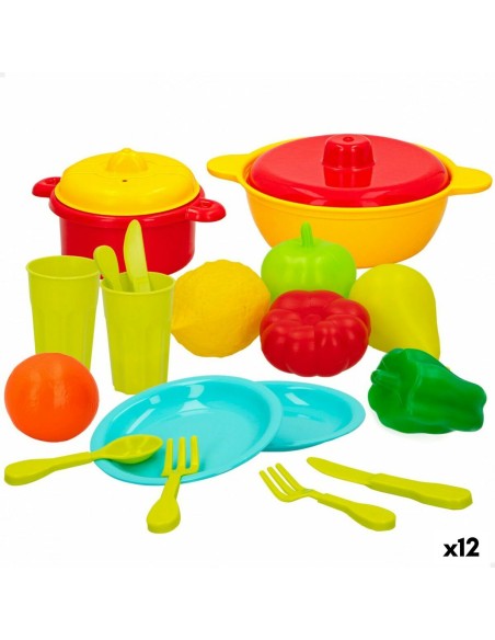 Toy Food Set Colorbaby Kitchenware and utensils 20 Pieces (12 Units)