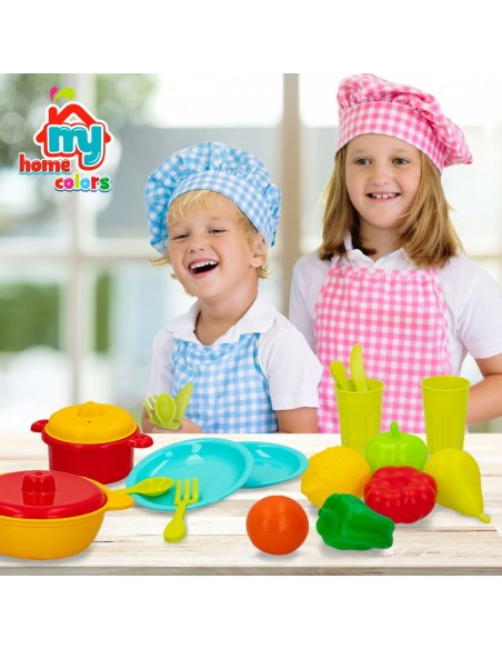 Toy Food Set Colorbaby Kitchenware and utensils 20 Pieces (12 Units)