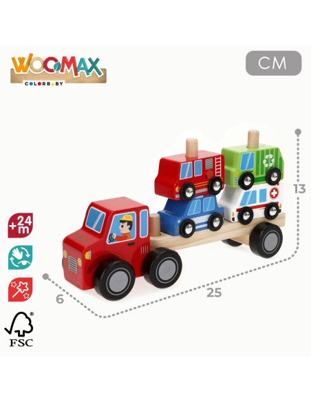 Truck Carrier and Cars 25 x 13 x 6 cm (6 Units)