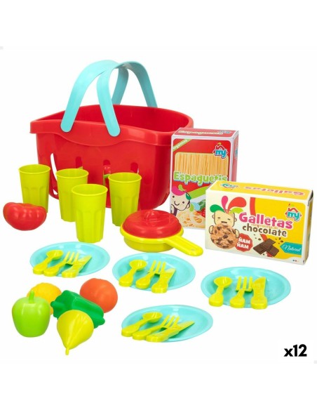 Toy Food Set Colorbaby Kitchenware and utensils 33 Pieces (12 Units)
