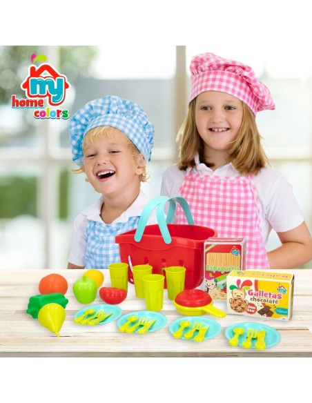 Toy Food Set Colorbaby Kitchenware and utensils 33 Pieces (12 Units)