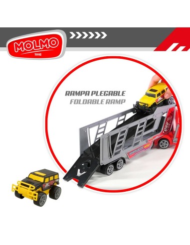 Vehicle Carrier Truck Colorbaby 47 x 13 x 8 cm (4 Units) 3 Pieces Friction