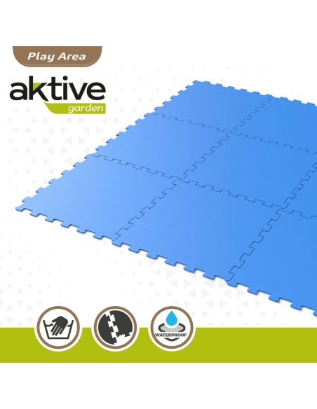 Child's Puzzle Aktive Blue 9 Pieces Eva Rubber 50 x 0,4 x 50 cm (4 Units)