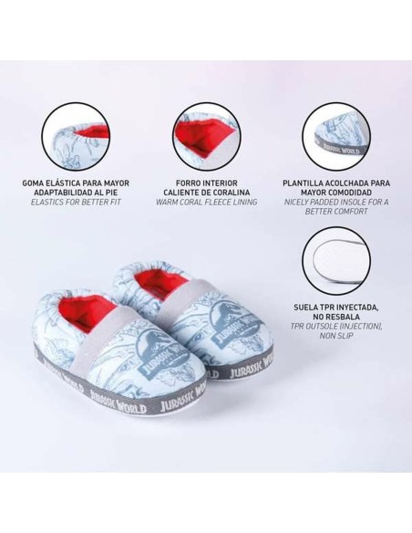 House Slippers Jurassic Park Light grey 28-29