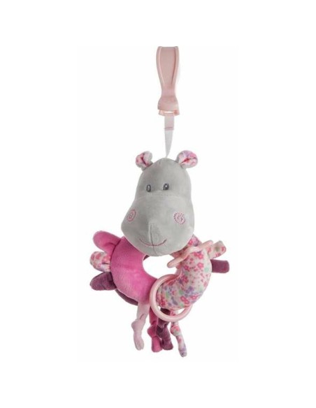 Rattle Activity Hippopotamus Pink 20cm