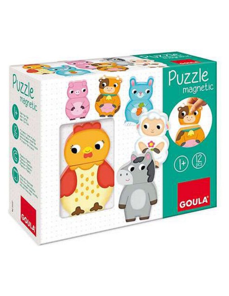 Personalisable Wooden Puzzle Goula Goula 455245 (12 pcs)