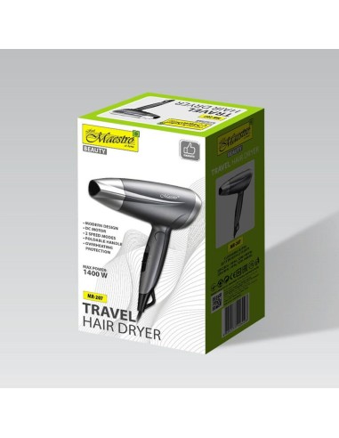 Hairdryer Feel Maestro MR-207 Graphite Silver 1400 W
