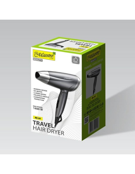 Hairdryer Feel Maestro MR-207 Graphite Silver 1400 W