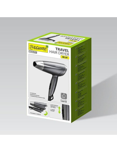 Hairdryer Feel Maestro MR-207 Graphite Silver 1400 W