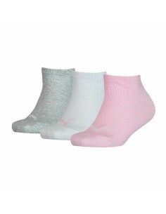Sports Socks Puma Kids Invisible Grey Pink White 3 Units 2