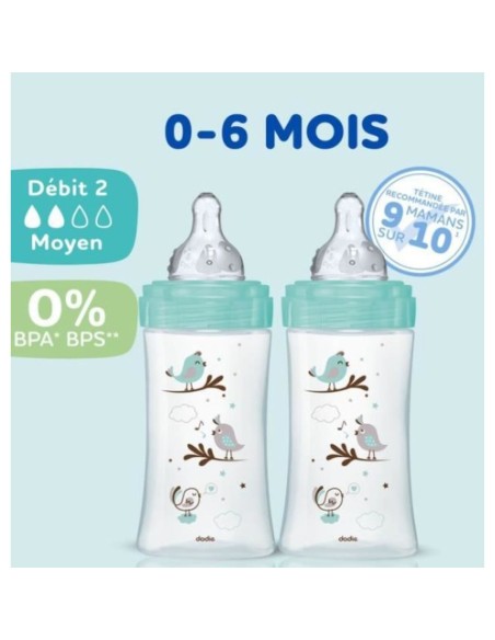 Set of baby's bottles Dodie 3 uds