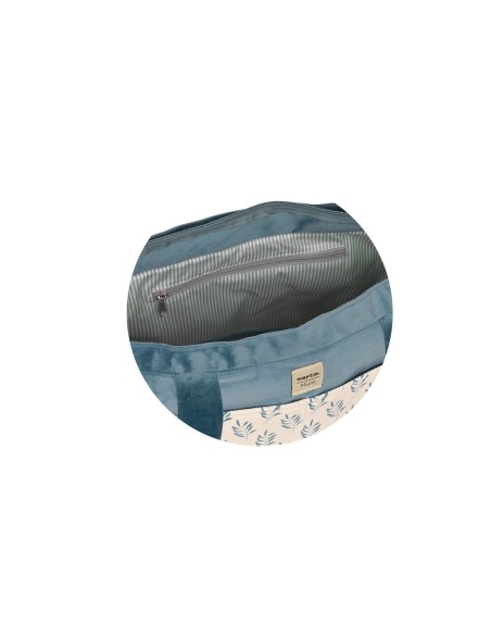 Diaper Changing Bag Safta Leaves Turquoise (46 x 26 x 15 cm)
