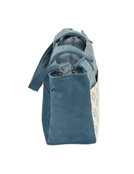Diaper Changing Bag Safta Leaves Turquoise (46 x 26 x 15 cm)