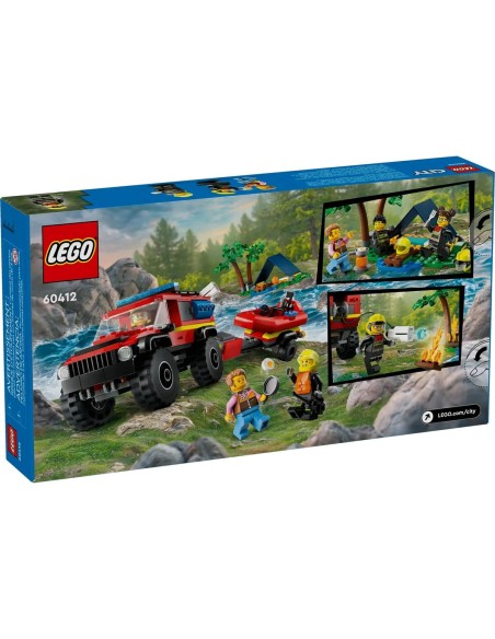 Playset Lego 60412 4x4 Fire Engine with Rescue Boat
